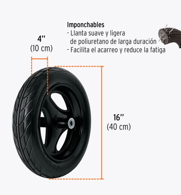 Carretilla Tipo Buggy 5.5P3 Bast.Tubo Truper 11752 - Imagen 3